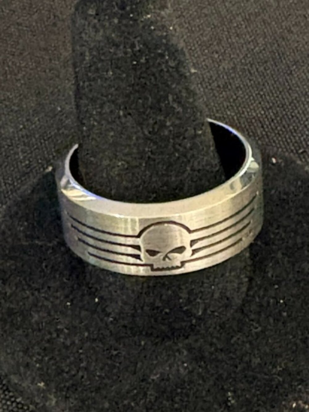 HARLEY DAVIDSON WILLIE G SKULL STAINLESS STEEL RING